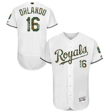 Paulo Orlando Kansas City Royals white Authentic jersey