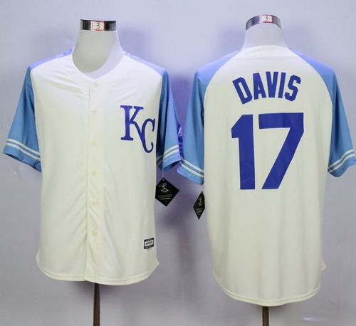 Wade Davis Kansas City Royals cream jersey