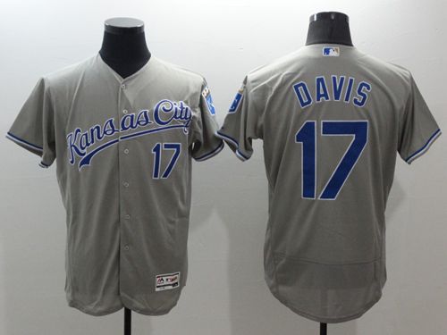 Wade Davis Kansas City Royals grey Authentic jersey