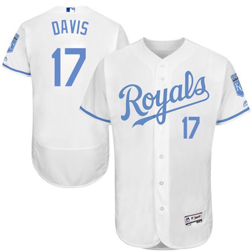 Wade Davis Kansas City Royals white Authentic jersey