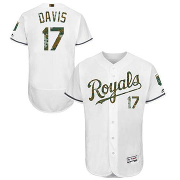 Wade Davis Kansas City Royals white Authentic jersey