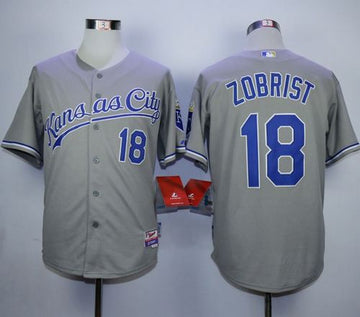 Ben Zobrist Kansas City Royals grey jersey