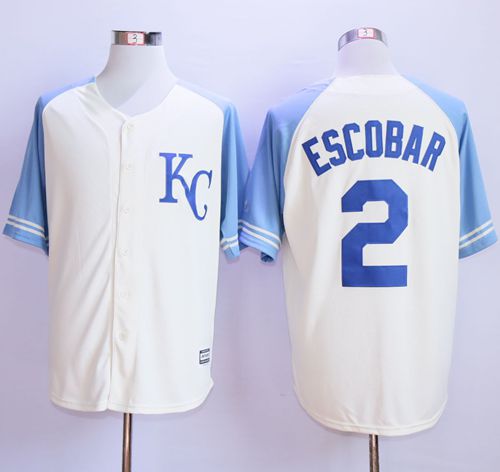 Alcides Escobar Kansas City Royals cream jersey