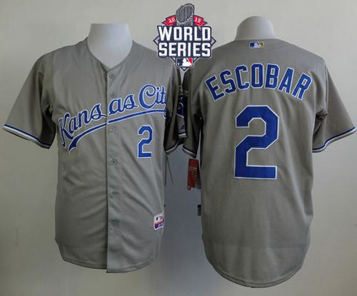 Alcides Escobar Kansas City Royals grey jersey