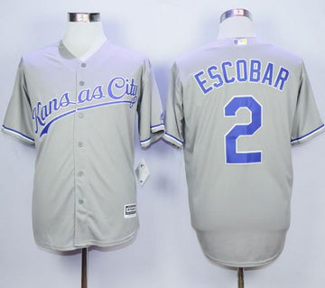 Alcides Escobar Kansas City Royals grey jersey