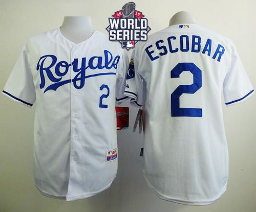 Alcides Escobar Kansas City Royals white jersey