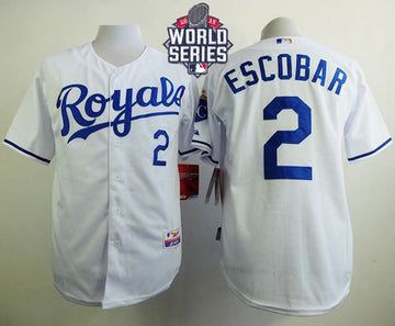 Alcides Escobar Kansas City Royals white jersey
