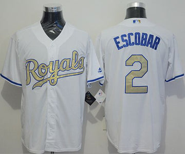Alcides Escobar Kansas City Royals white jersey