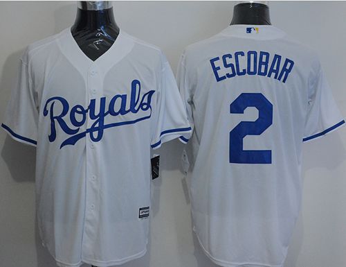 Alcides Escobar Kansas City Royals white jersey