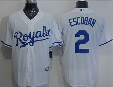 Alcides Escobar Kansas City Royals white jersey