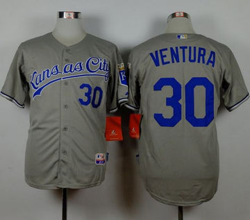 Yordano Ventura Kansas City Royals grey Road jersey