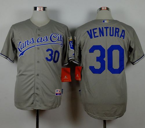 Yordano Ventura Kansas City Royals grey Road jersey
