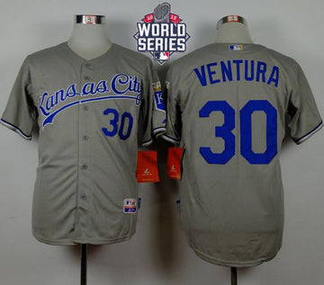 Yordano Ventura Kansas City Royals grey Road jersey