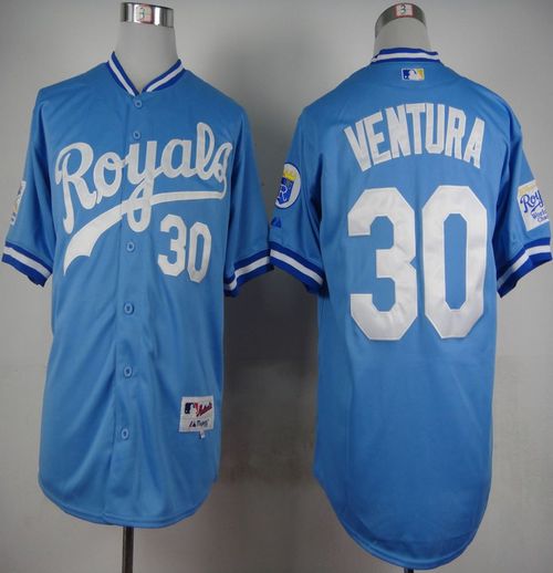 Yordano Ventura Kansas City Royals blue jersey