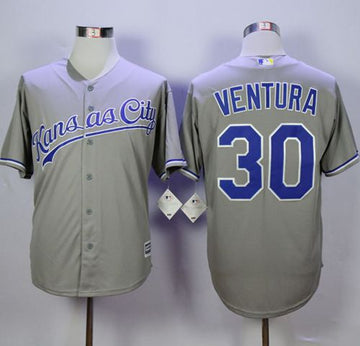 Yordano Ventura New Kansas City Royals grey jersey