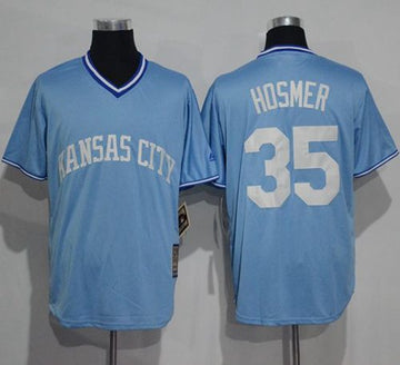 Eric Hosmer Kansas City Royals blue Cooperstown jersey