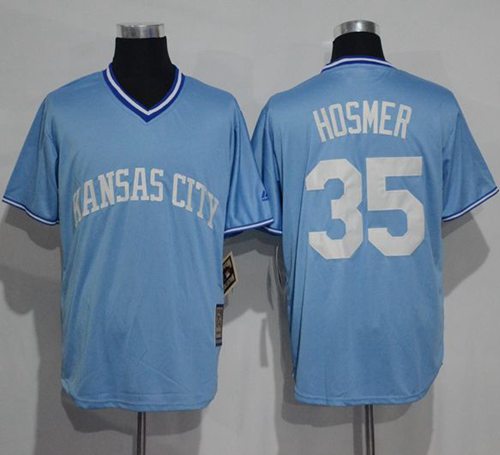 Eric Hosmer Kansas City Royals blue Cooperstown jersey