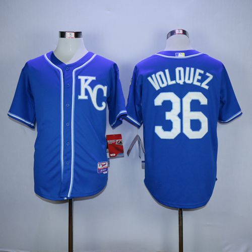 Edinson Volquez Kansas City Royals blue Alternate jersey