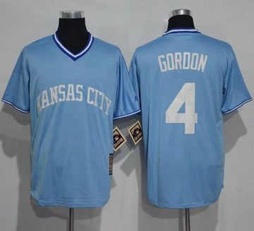 Alex Gordon Kansas City Royals blue Cooperstown jersey