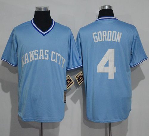 Alex Gordon Kansas City Royals blue Cooperstown jersey