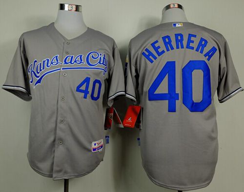 Kelvin Herrera Kansas City Royals grey jersey