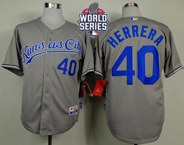 Kelvin Herrera Kansas City Royals grey jersey