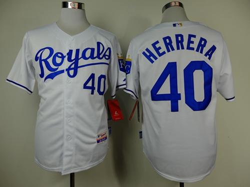 Kelvin Herrera Kansas City Royals white jersey