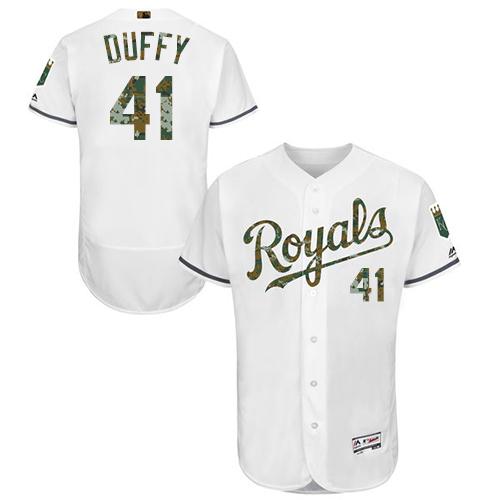 Danny Duffy Kansas City Royals white Authentic jersey
