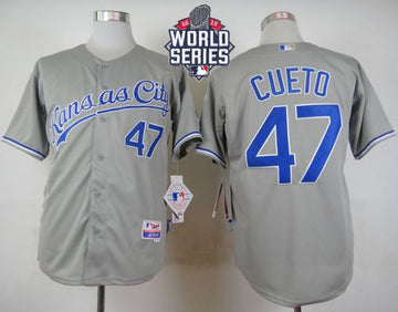 Johnny Cueto Kansas City Royals grey jersey