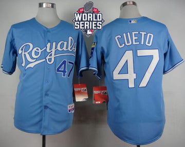Johnny Cueto Kansas City Royals blue Alternate jersey