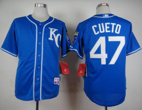 Johnny Cueto Kansas City Royals blue Alternate jersey