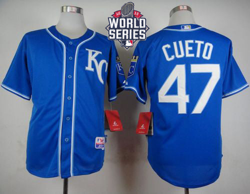 Johnny Cueto Kansas City Royals blue Alternate jersey