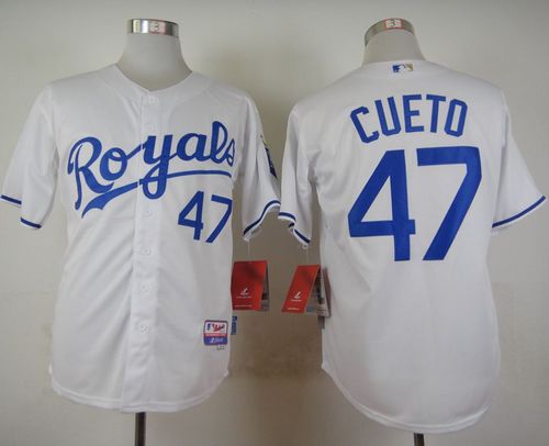 Johnny Cueto Kansas City Royals white jersey