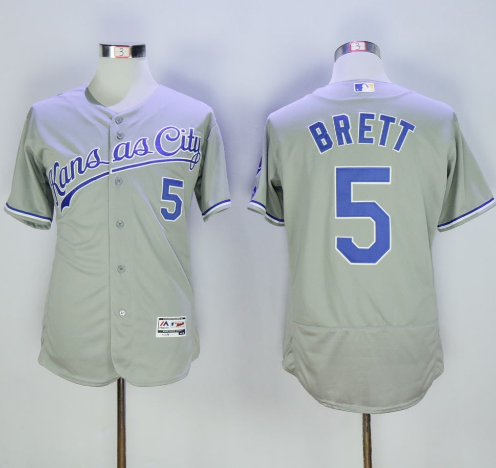George Brett Kansas City Royals grey Authentic jersey