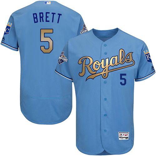 George Brett Kansas City Royals blue Authentic jersey