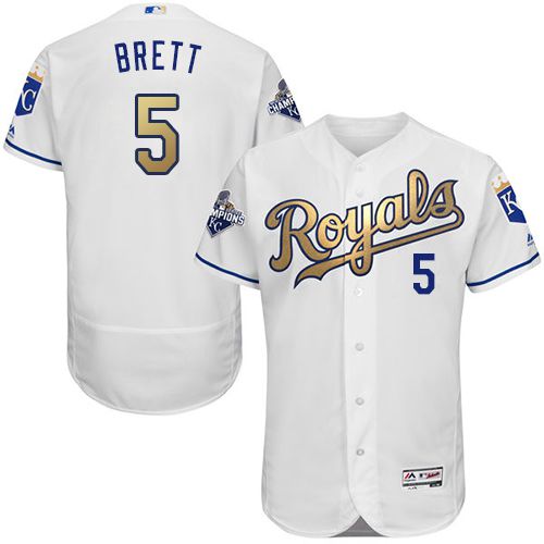 George Brett Kansas City Royals white Authentic jersey
