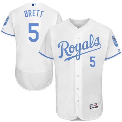 George Brett Kansas City Royals white Authentic jersey