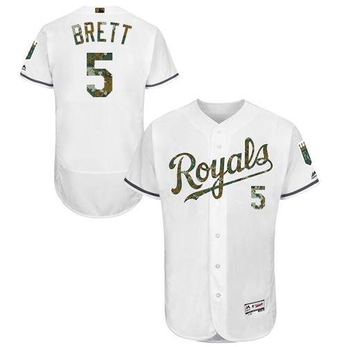 George Brett Kansas City Royals white Authentic jersey