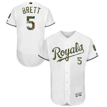 George Brett Kansas City Royals white Authentic jersey