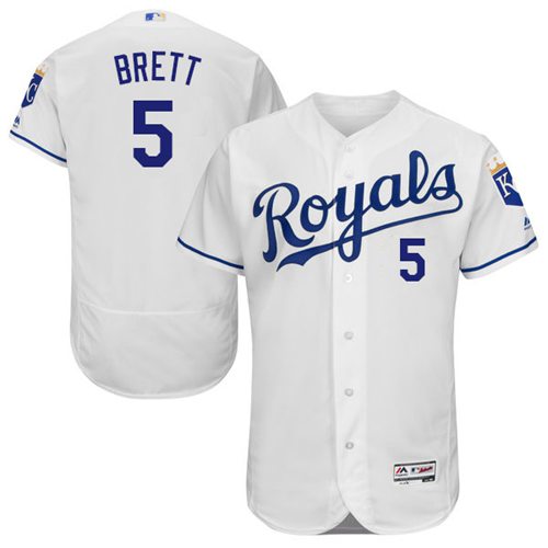 George Brett Kansas City Royals white Authentic jersey