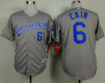 Lorenzo Cain Kansas City Royals grey jersey
