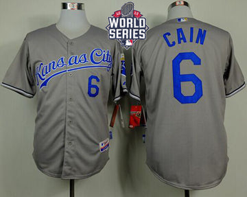 Lorenzo Cain Kansas City Royals grey jersey
