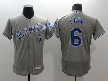 Lorenzo Cain Kansas City Royals grey Authentic jersey