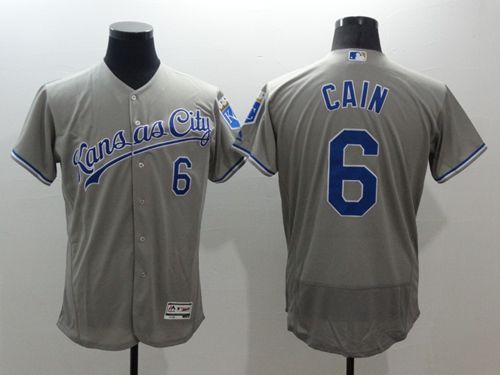 Lorenzo Cain Kansas City Royals grey Authentic jersey