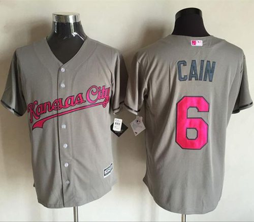 Lorenzo Cain Kansas City Royals grey jersey