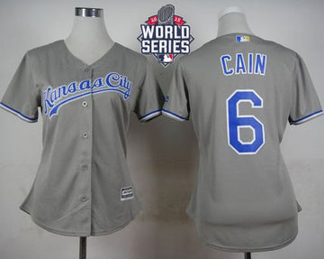 Lorenzo Cain Kansas City Royals grey Road jersey