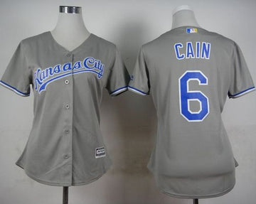 Lorenzo Cain Kansas City Royals grey Road jersey