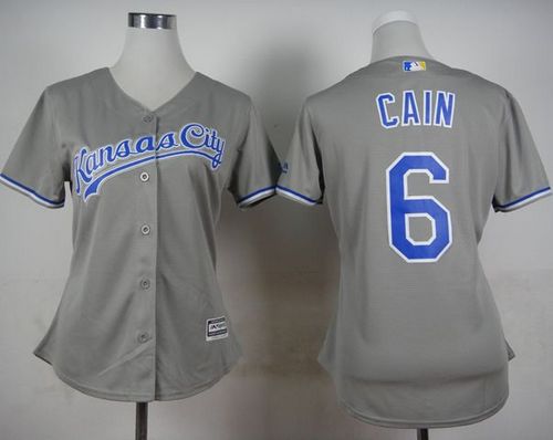 Lorenzo Cain Kansas City Royals grey Road jersey