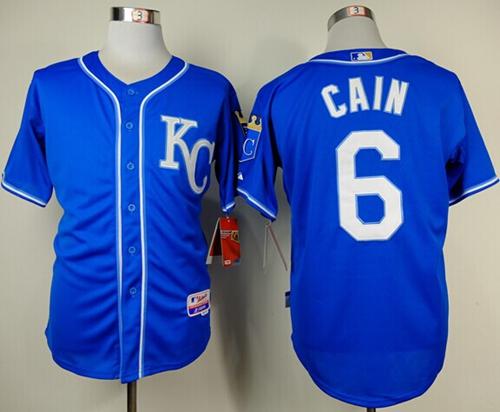 Lorenzo Cain Kansas City Royals blue Alternate jersey