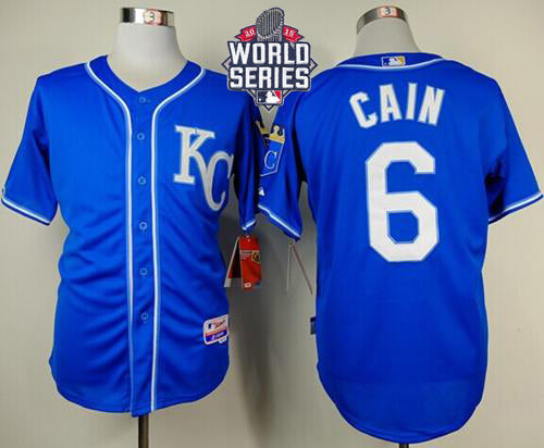 Lorenzo Cain Kansas City Royals blue Alternate jersey